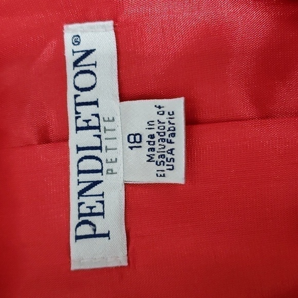 NEW Pendleton Holiday Red Wool Blazer Suit Jacket 18P Office Church Classic - Picture 4 of 12